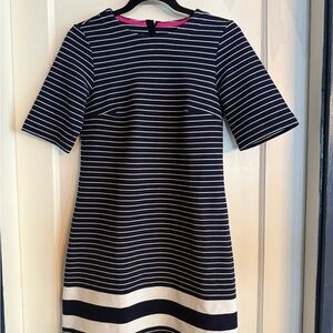Joules Navy and White Striped Dress